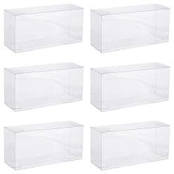 Clear Transparent PP Box, Candy Gift Box, for Wedding Party Baby Shower Packing Box, Rectangle, Clear, 21.5x7.5x10cm