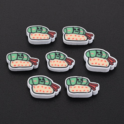 Medium Sea Green Handmade Polymer Clay Cabochons, Polymer Clay Slices for Resin Crafts & DIY Projects, Imitation Food, Sushi, Medium Sea Green, 5.5~8x9.5~13x2mm, about 6600pcs/1000g