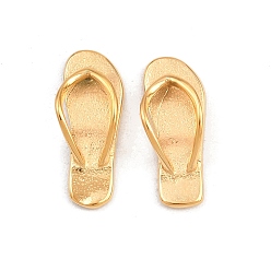 Настоящее золото 18K 304 подвески из нержавеющей стали, тапочка, без свинца и без кадмия, ионное покрытие (ip), реальный 18 k позолоченный, 16x6x4.5 мм, отверстие : 7x2 мм
