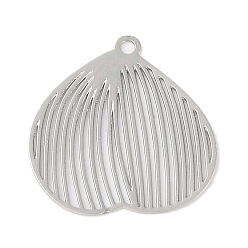 Платина Подвески с металлическими украшениями из железа, Petaline, платина, 17.5x17x0.3 мм, отверстие : 1.2 мм