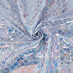 Серебро Полиэстеровая ткань с рисунком рыбьей чешуи, аксессуары, серебряные, 1600x0.2 мм