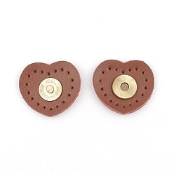 Верблюжий Кожаные пришить пряжки, с магнитной застежкой, аксессуары для сумок, верблюжие, 3x3.5x0.2 см