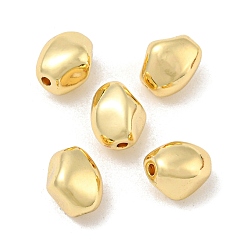Golden Alloy Beads, Nuggets, Golden, 8x7x6.5mm, Hole: 1.2mm