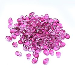 Фуксин Стеклянные прелести, овальные, фуксиново-красные, 8x6x4 мм, отверстие : 1 мм