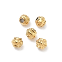 Настоящее золото 18K 304 из нержавеющей стали бусы, фонарь, ионное покрытие (ip), реальный 18 k позолоченный, 4.5x4 мм, отверстие : 1.4 мм