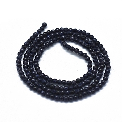 Blue Goldstone Synthetic Blue Goldstone Beads Strands, Round, 2mm, Hole: 0.8mm, about 190pcs/strand, 15.35 inch(39cm)