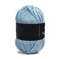 Стально-синий 4 пряжа из молочного акрилового волокна для тафтинговых ковриков, пряжа амигуруми, пряжа для вязания крючком, для свитера, шапки, носков, детских одеял, стальной синий, 2.5 мм, около 113.74 ярдов (104 м) / моток