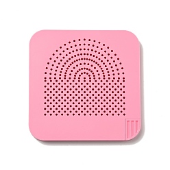 Ярко-Розовый Комплект приспособлений для проволоки своими руками, пластина из абс с палочками из цинкового сплава, ювелирный инструмент, квадратный, ярко-розовый, 10.5x10.5x0.75 см