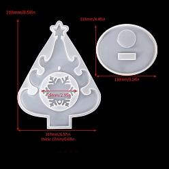 Christmas Tree DIY Silicone Candle Holder Molds, for Candle Making, Christmas Tree, 21.8x16.7x1.7cm