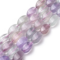 Fluorite Natural Twist Fluorite Beads Strands, 16x8x8mm, Hole: 1mm, about 25pcs/strand, 15.74 inch