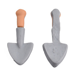 Темно-Серый Непрозрачные кабошоны из смолы, лопата, темно-серый, 30x12x4.5~5 мм