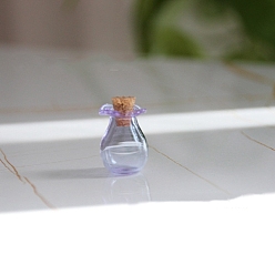 Lilac Glass Bottles Ornament, Micro Landscape Home Dollhouse Accessories, Pretending Prop Decorations, Lilac, 1.5x1.9cm