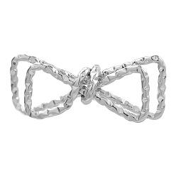 Нержавеющая Сталь Цвет Не тускнеет 304 подвески-соединители из нержавеющей стали, бантом, цвет нержавеющей стали, 18x7 мм