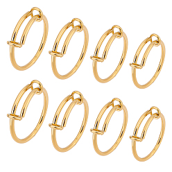 Golden 304 Stainless Steel Wire Wrap Expandable Adjustable Ring for Women, Golden, US Size 5 1/4(15.9mm)~US Size 9(18.9mm), 2pcs/style