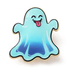 Ghost Эмалированные булавки на Хэллоуин, булавки из сплава для лацканов одежды рюкзака, призрак, 39.5x35.5 мм