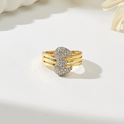 Золотой Кольца для женщин с микропаве из латуни и кубическими цирконами, сердце, золотые, 16 мм, внутренний диаметр: 19 мм