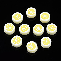 Кукурузный Шелк Бусины из полимерной глины , грейпфрут, цвет колоса кукурузы, 8~10x4 мм, отверстие : 1.2~1.5 мм