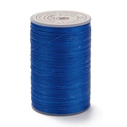 Синий Круглая вощеная нить из полиэстера, микро шнур макраме, витой шнур, для шитья кожи, синие, 0.3~0.4 мм, около 174.98 ярдов (160 м) / рулон