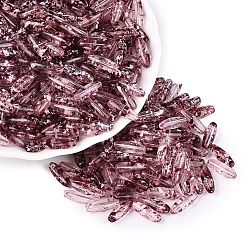 Pourpre Perles de verre transparentes Picasso, trou rond, ovale, pourpre, 12.5~13x4~4.5mm, Trou: 0.9~1mm, environ 1360 pcs / livre