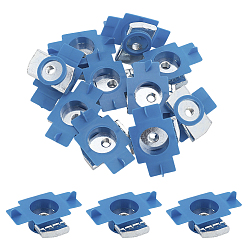 Steel Blue 120Pcs Carbon Steel & Plastic Spring Nuts, Platinum, Steel Blue, 47.5x34.5x22mm, hole: 8mm