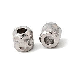 Нержавеющая Сталь Цвет 201 из нержавеющей стали бусы, колонка, цвет нержавеющей стали, 4.5x4.5 мм, отверстие : 2 мм