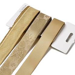 (932FM) Темно-синий аква-матовый с подкладкой 9 ярдов 3 стилей полиэфирной ленты, для поделок своими руками, бантики для волос и украшение подарка, имбирная цветовая палитра, темно-золотистые, 1~1-1/8 дюйм (25~28 мм), около 3 ярдов / стиль