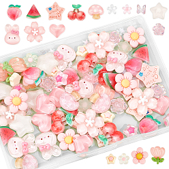 (52) Непрозрачная лаванда 116шт 18 стили кабошоны из прозрачной смолы, разнообразные, граненые, разноцветные, 15~25x7~21.5x1.5~7.5 м