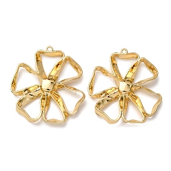 Золотой Подвески из сплава , цветок, стойки покрытие, золотые, 47x43x4 мм, отверстие : 2 мм