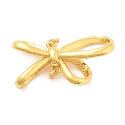 Золотой 925 подвески-бантики из стерлингового серебра, с перемычками и 925 штампом, золотые, 11x20x5 мм, отверстие : 1.2 мм