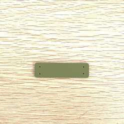 Бледно-Зеленый Маленькая этикетка из искусственной кожи, сумки для одежды своими руками, прямоугольные, бледно-зеленый, 55x20 мм