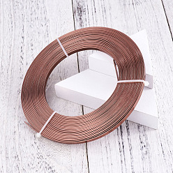 Camel Aluminum Wire, Bendable Metal Craft Wire, Flat Craft Wire, Bezel Strip Wire for Cabochons Jewelry Making, Camel, 5x1mm, about 32.8 Feet(10m)/roll
