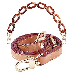 Couleur Mélangete 2pcs 2 styles bandoulière réglable en cuir PU, fermoirs alliage pivotantes, pour accessoires de remplacement de sangles de sac, couleur mixte, 92x1.5x0.2 cm, 2 pc / set