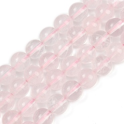 Розовый Кварц Природного розового кварца нитей бисера, круглые, 8.5~9 мм, отверстие : 1 мм, около 46 шт / нитка, 14.96~15.16'' (38~38.5 см)