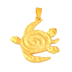 Золотой Подвески из сплава , Морская черепаха, золотые, 64x59x4 мм, отверстие : 12x5 мм