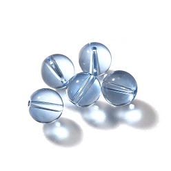 Светлый Стально-синий К 9 стекло, имитация Австрийские кристаллические шарики, круглые, светло-стальной синий, 7.5x8 мм, отверстие : 1.4 мм