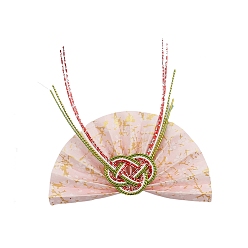 Розовый 2шт. бумажные вставки для торта, украшения карт, с бамбуковой палкой, вентилятор, туманная роза, 50x100 мм