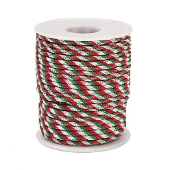 Красный Нейлоновые нити, Миланские шнуры / витые шнуры, красные, 3 мм, около 21.87 ярдов (20 м) / рулон