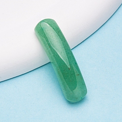 Зеленый Авантюрин Натуральный зеленый авантюрин изогнутые прямоугольные звенья, подвески-соединители моста, 36~38x10x7~8 мм