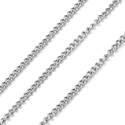 Нержавеющая Сталь Цвет 304 из нержавеющей стали обуздать цепи, пайки, цвет нержавеющей стали, 2x2x1 мм