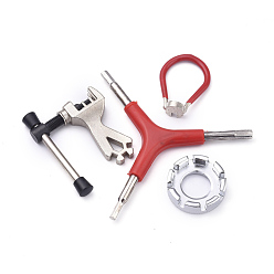 Colorful Spoke Tool Kit, Includes 8 Cut Open Bicycle Spoke Wrench, Chain Breaker, Bike Spoke Wrench, Y-Type Hex Wrench, Mixed Color, 52~103x37~115x40x11~14mm, 4pcs/set