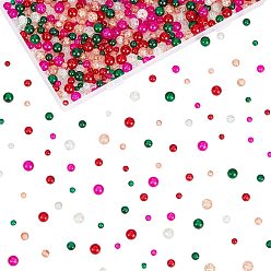 Mixed Color 750Pcs Spray Painted Crackle Glass Beads Strands, Round, Mixed Color, 4mm, Hole: 1.1~1.3mm, 31.4 inch