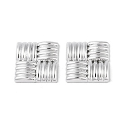 Platinum CCB Plastic Cabochons, Square, Platinum, 25x25x5mm