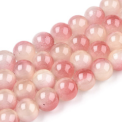 Бежевый Кошачие глаза, два тона, круглые, бежевые, 7.5~8 мм, отверстие : 1 мм, около 49~51 шт / нитка, 14.37~14.96 дюйм (36.5~38 см)