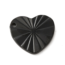 Electrophoresis Black 304 Stainless Steel Pendants Ion Plating(IP), Heart Charm, Electrophoresis Black, 17x19x2mm, Hole: 1.6mm