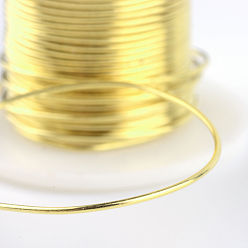 Золотистый Круглая медная проволока для ювелирных изделий, золотые, 24 датчик, 0.5 мм, около 59.05 футов (18 м) / рулон