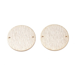 Настоящее золото 24K Соединители латунные звенья, долговечный, плоско-круглые, реальный 24 k позолоченный, 20x0.8 мм, отверстие : 1.4 мм