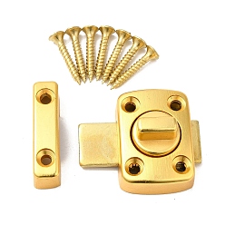 Золотой Защелки из сплава с поворотным болтом, дверные замки с защелкой, с винтом, золотые, 38x11~28 мм