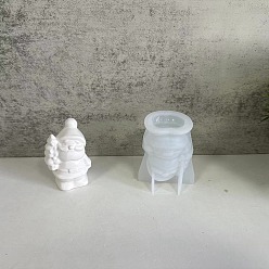 Santa Claus Рождественская тема 3d diy силиконовые формы для статуэток, формы для литья смолы, для уф-смолы, изготовление изделий из эпоксидной смолы, белые, Дед Мороз, 63x50x30 мм