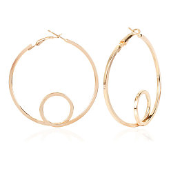 Ring Серьги из сплава, золотые, кольцо, 50 мм