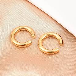 Золотой 316 серьги-манжеты из хирургической нержавеющей стали, c-образный, золотые, 20x3.5 мм